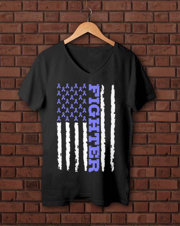Top Fighter Cancer Awareness American Flag shirt 1 - Top Fighter Cancer Awareness American Flag shirt