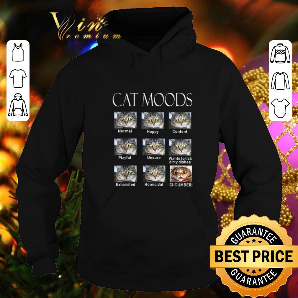 Cheap Cat moods feelings face normal happy content playful unsure shirt 4 - Cheap Cat moods feelings face normal happy content playful unsure shirt