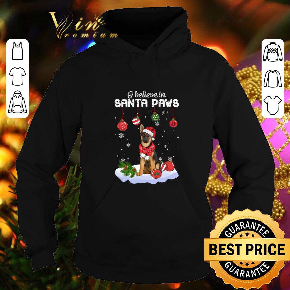 Funny German Shepherd I believe in Santa Paws Christmas shirt 4 - Funny German Shepherd I believe in Santa Paws Christmas shirt