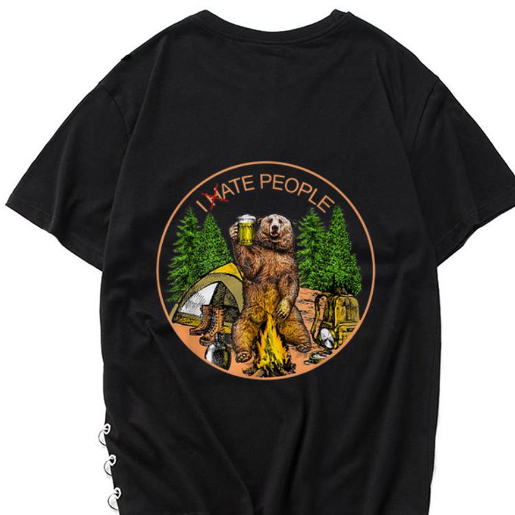 Hot I hate people I eat people Bear Camping shirt 1 - Hot I hate people I eat people Bear Camping shirt