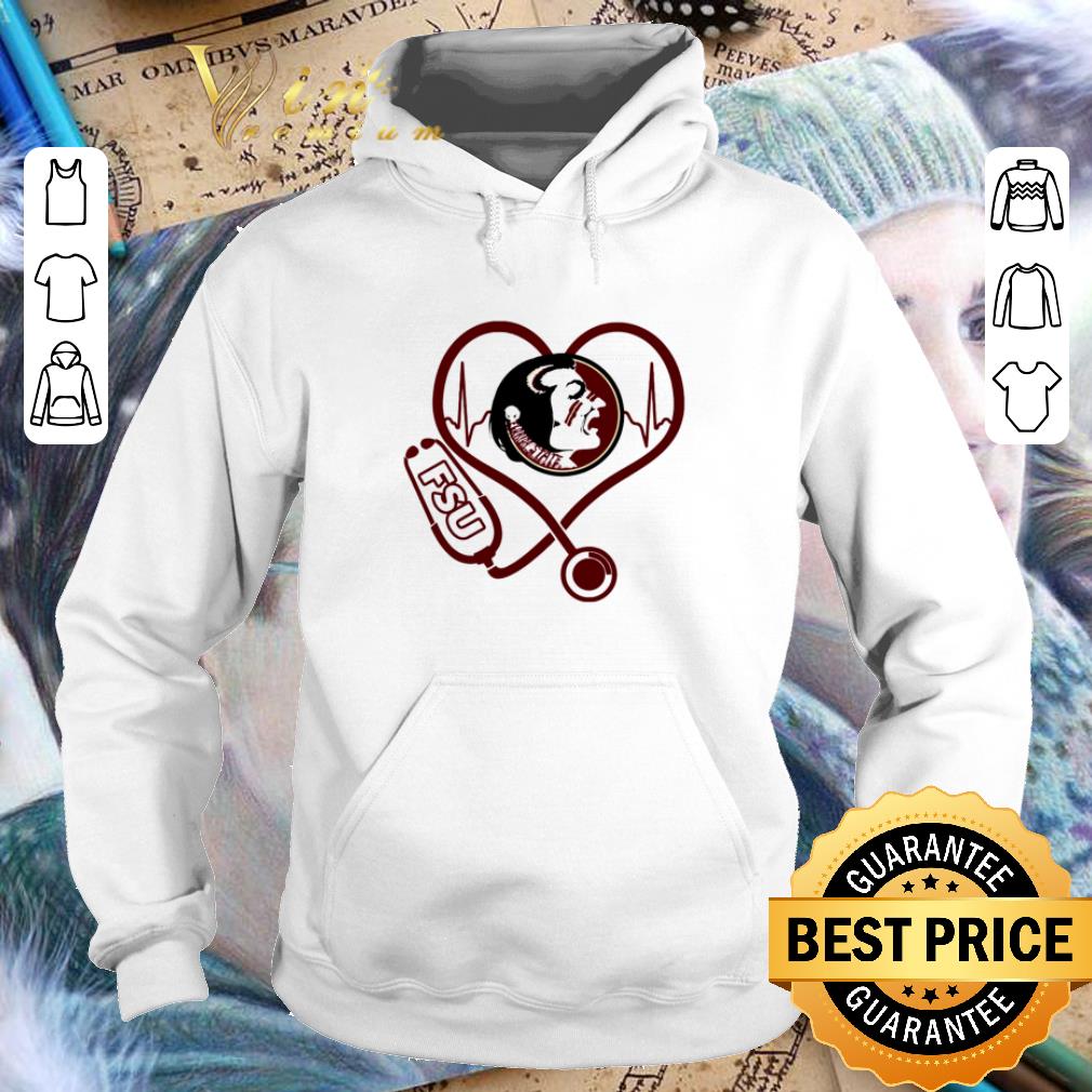 Official Heartbeat love Florida State Seminoles nurse shirt 4 - Official Heartbeat love Florida State Seminoles nurse shirt