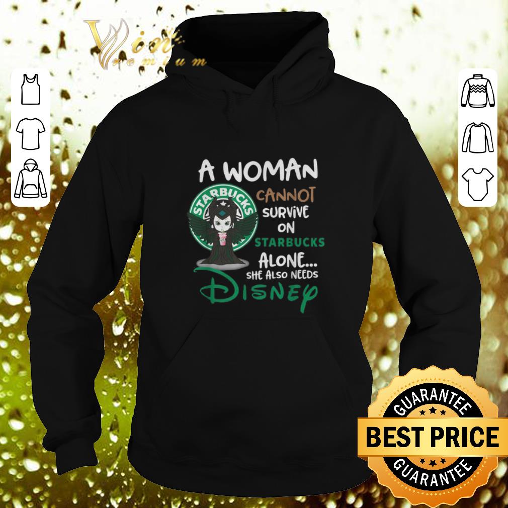 Premium Maleficent a woman cannot survive on Starbucks alone Disney shirt 4 - Premium Maleficent a woman cannot survive on Starbucks alone Disney shirt