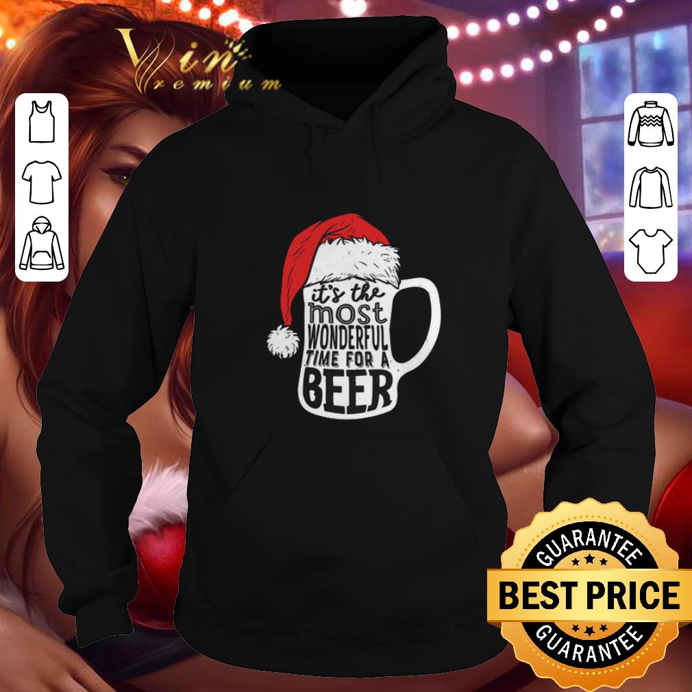 Cheap It s The Most Wonderful Time For A Beer Santa hat Christmas shirt 4 - Cheap It's The Most Wonderful Time For A Beer Santa hat Christmas shirt