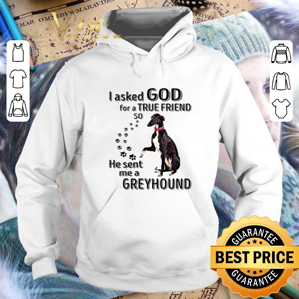 Funny I asked god for a true friend so he sent me a Greyhound dog shirt 4 - Funny I asked god for a true friend so he sent me a Greyhound dog shirt