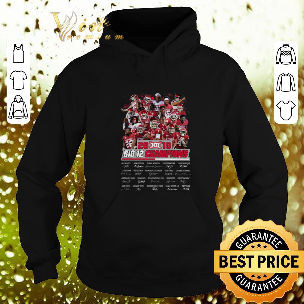 Funny Oklahoma Sooners 2019 Big 12 Champions all signature shirt Funny Oklahoma Sooners 2019 Big 12 Champions all signature shirt 4 - Funny Oklahoma Sooners 2019 Big 12 Champions all signature shirt