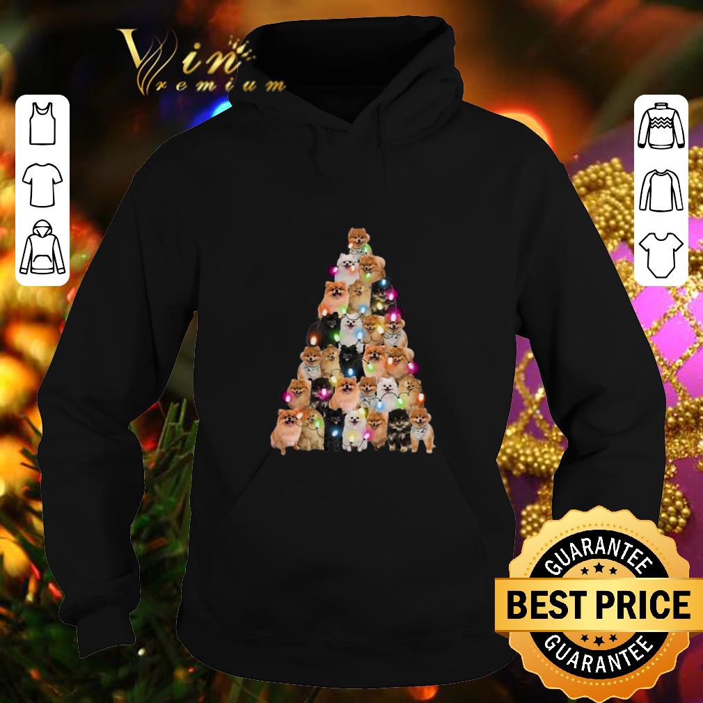 Funny Pomeranian dogs lights Christmas tree shirt 4 - Funny Pomeranian dogs lights Christmas tree shirt