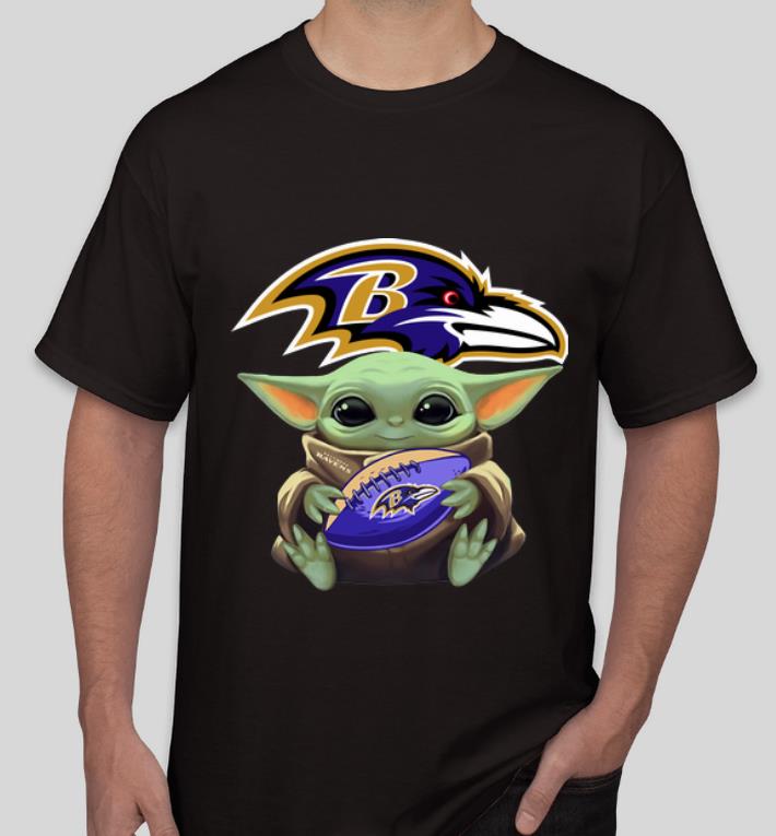 Official Football Star Wars Baby Yoda Hug Baltimore Ravens shirt 4 - Official Football Star Wars Baby Yoda Hug Baltimore Ravens shirt