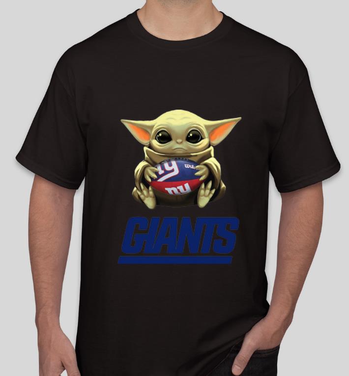 Official Star Wars Football Baby Yoda Hug New York Giants shirt 4 - Official Star Wars Football Baby Yoda Hug New York Giants shirt