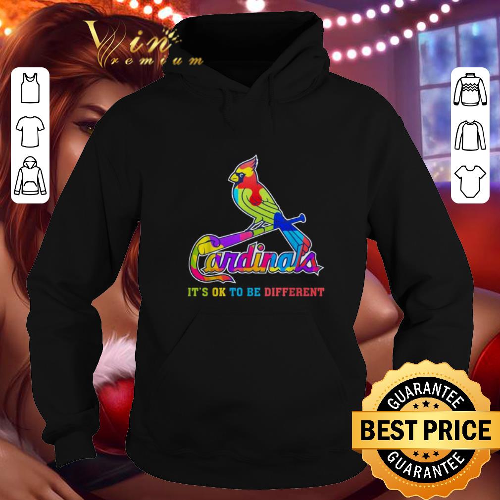 Premium Cardinals Autism it s ok to be different shirt 4 - Premium Cardinals Autism it's ok to be different shirt