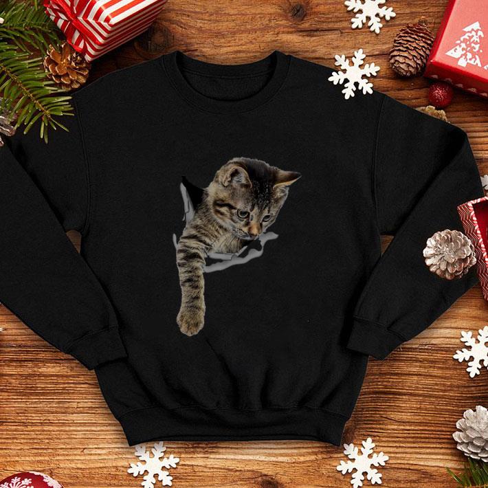 Cat torn paper shirt 4 - Cat torn paper shirt