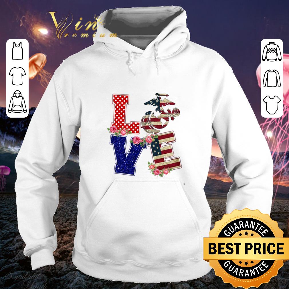 Funny Love United States Marine Corps flowers shirt 4 - Funny Love United States Marine Corps flowers shirt