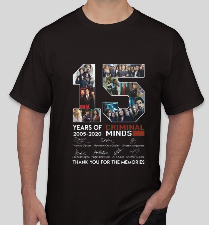 Hot 15 years of Criminal Minds thank you for the memories signature shirt 4 - Hot 15 years of Criminal Minds thank you for the memories signature shirt