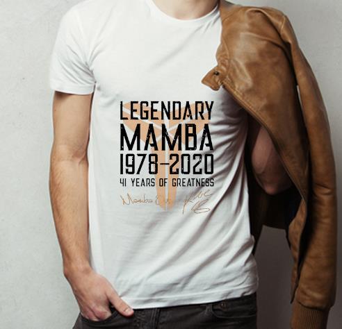 Nice Legendary Mamba 1978 2020 41 Years Of Greatness Mamba Out Kobe Bryant Signature shirt 4 - Nice Legendary Mamba 1978 2020 41 Years Of Greatness Mamba Out Kobe Bryant Signature shirt