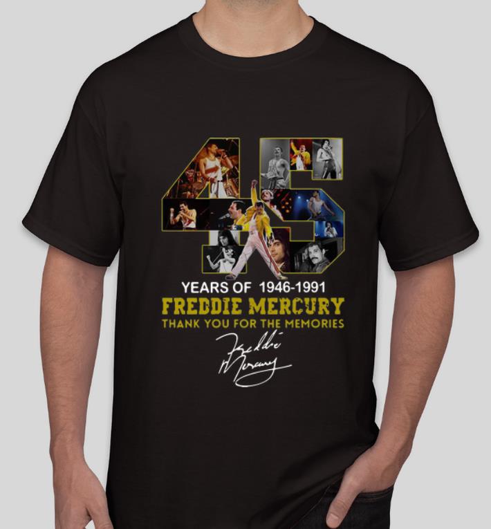 Top 45 Years Of Freddie Mercury 1964 1991 Signature shirt 4 - Top 45 Years Of Freddie Mercury 1964 – 1991 Signature shirt