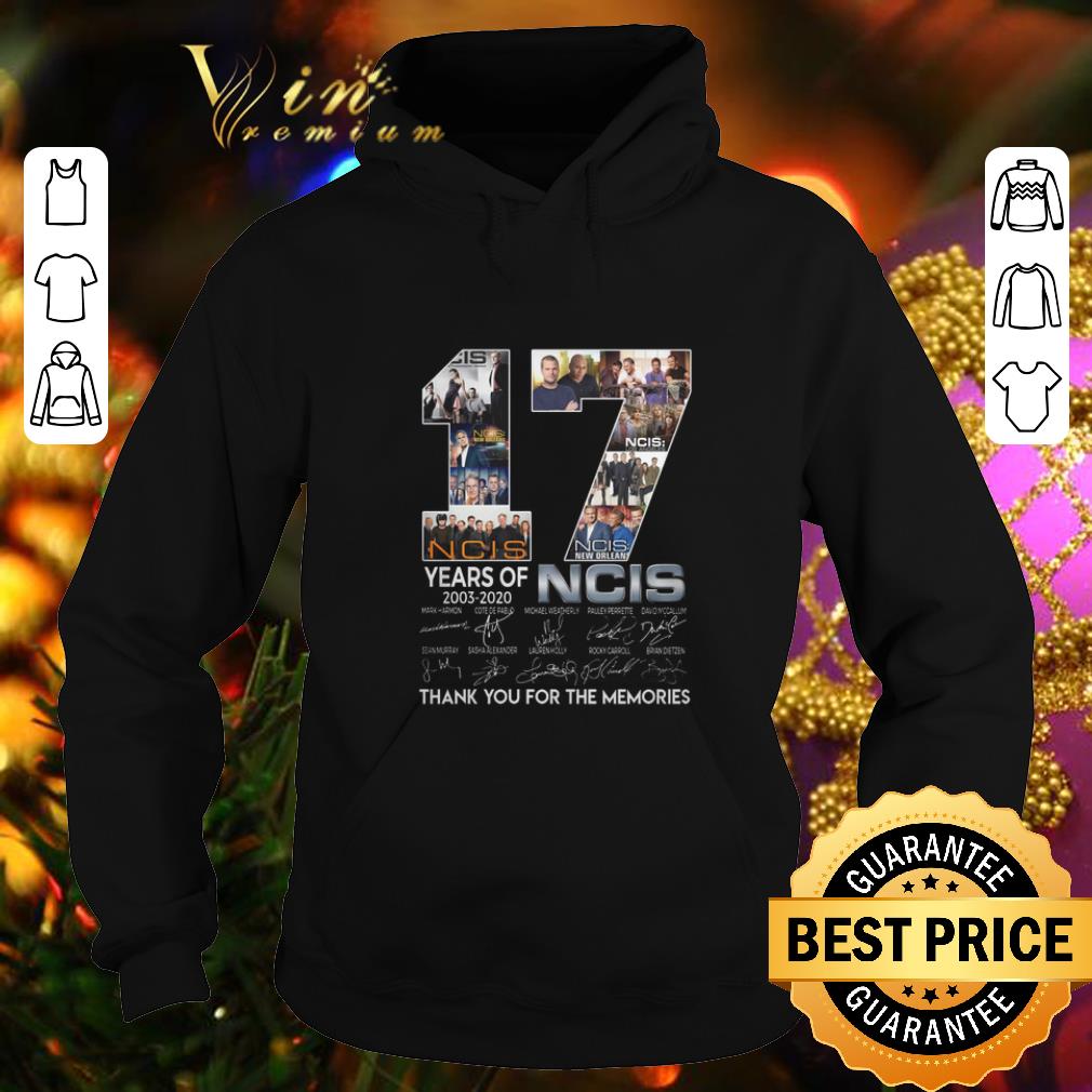 Funny 17 years of 2003 2020 NCIS signatures shirt 4 2 - Funny 17 years of 2003-2020 NCIS signatures shirt