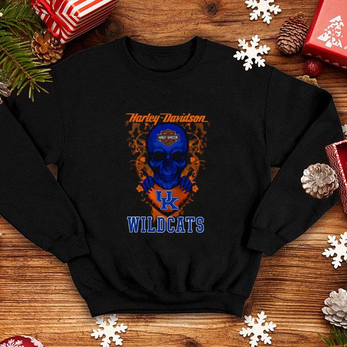 Funny Skull mashup Harley Davidson and Kentucky Wildcats shirt 4 - Funny Skull mashup Harley Davidson and Kentucky Wildcats shirt