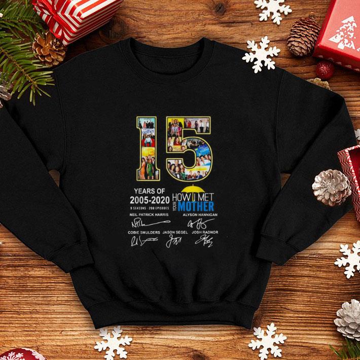 Premium 15 years of 2005 2020 How I Met Your Mother 9 seasons signatures shirt 4 - Premium 15 years of 2005-2020 How I Met Your Mother 9 seasons signatures shirt