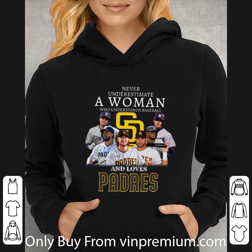 Awesome Never Underestimate A Woman Who Understands Baseball And Loves Padres shirt 4 - Awesome Never Underestimate A Woman Who Understands Baseball And Loves Padres shirt