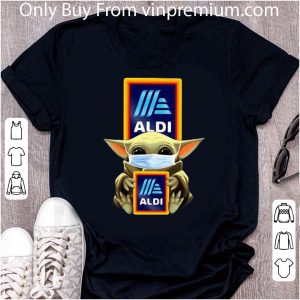 Great Star Wars Baby Yoda Face Mask Hug Aldi shirt