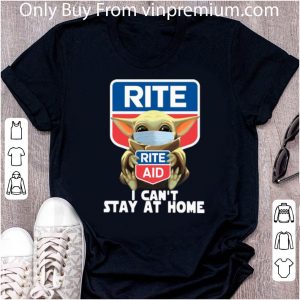 Great Star Wars Baby Yoda Face Mask Hug Rite Aid I Can’t Stay At Home shirt