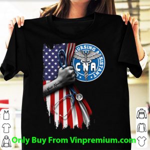 Hot CNA Certified Nursing Assistant Stethoscope American Flag shirt