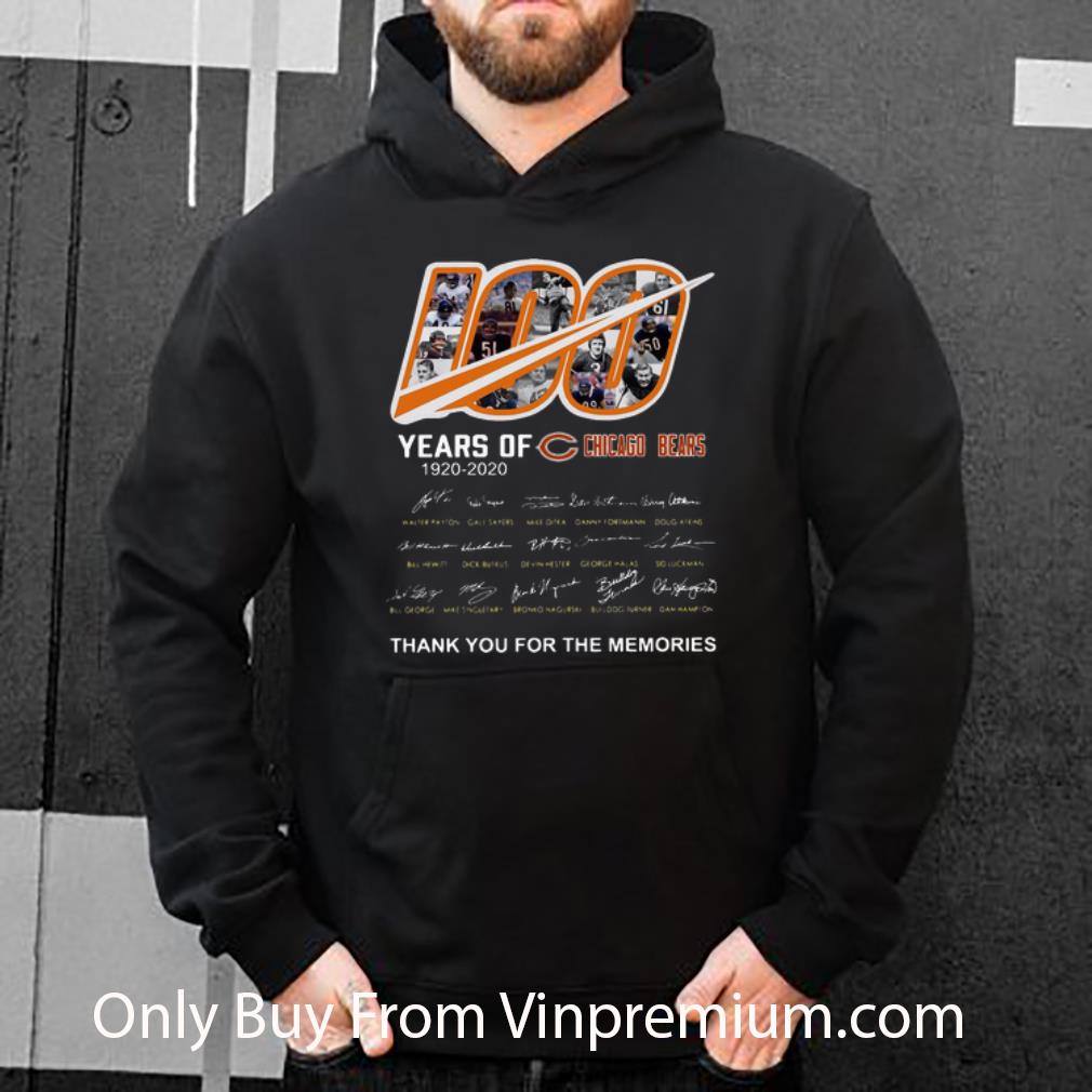 Premium 100 Years Of Chicago Bears Thank You For The Memories Signatures shirt 4 - Premium 100 Years Of Chicago Bears Thank You For The Memories Signatures shirt