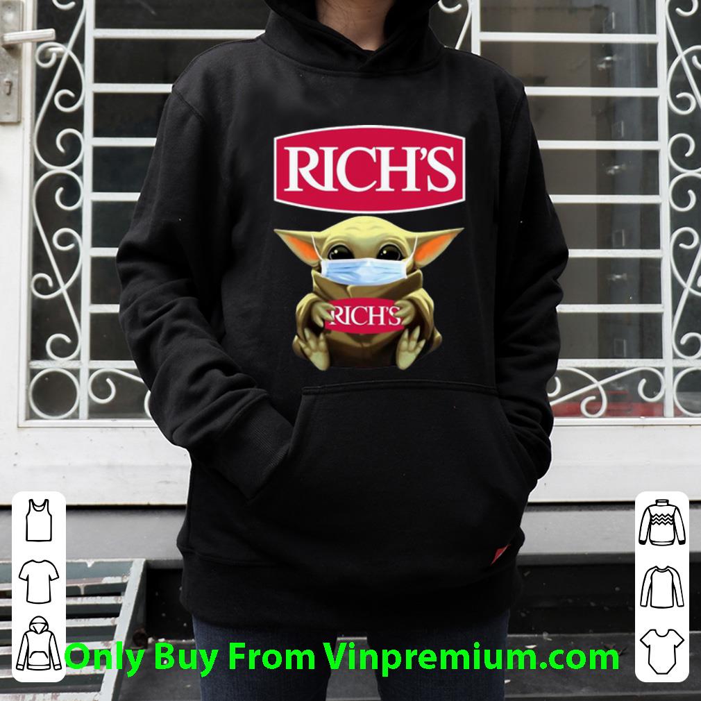 Pretty Star Wars Baby Yoda Face Mask Hug Rich s shirt 4 1 - Pretty Star Wars Baby Yoda Face Mask Hug Rich's shirt
