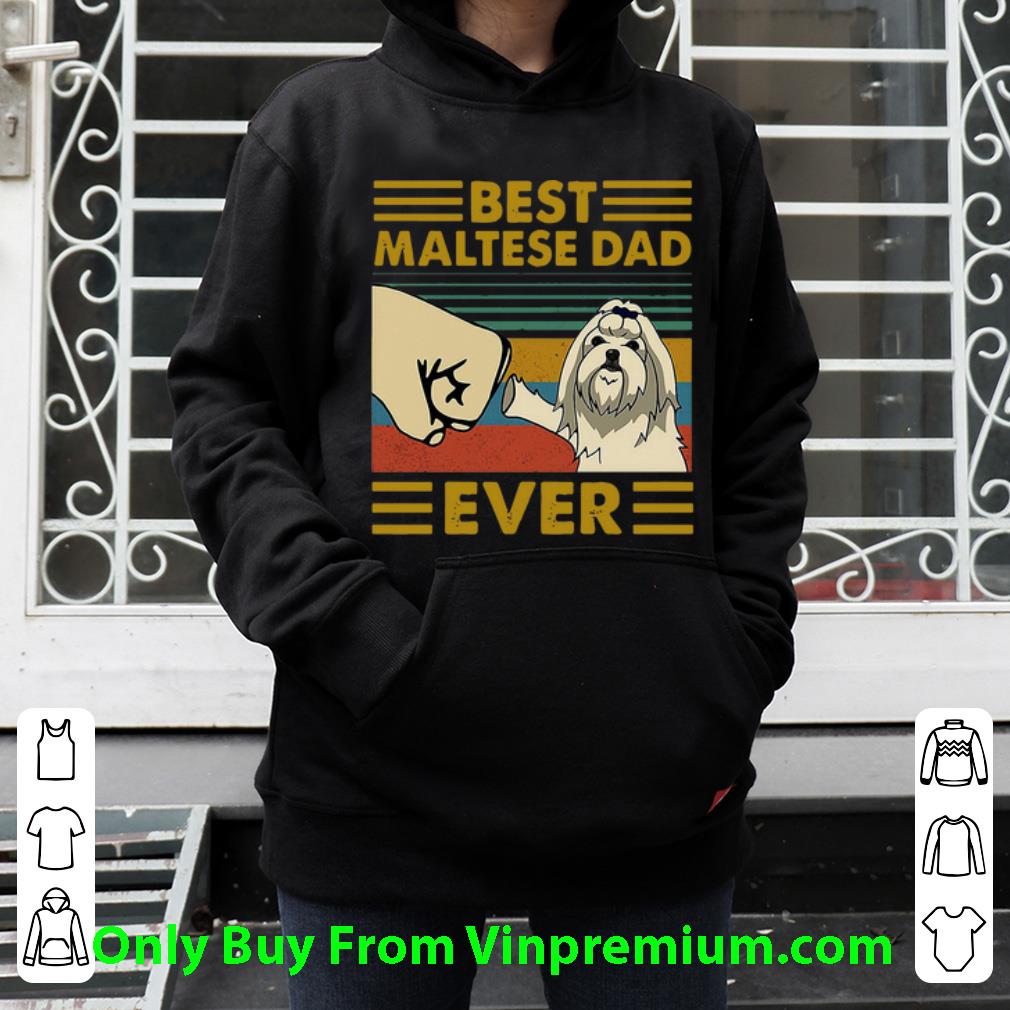 Pretty Vintage Best Maltese Dad Ever Father s Day shirt 4 1 - Pretty Vintage Best Maltese Dad Ever Father's Day shirt