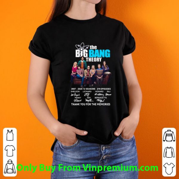 The Bigbang Theory Thank You For The Memories Signatures Shirt