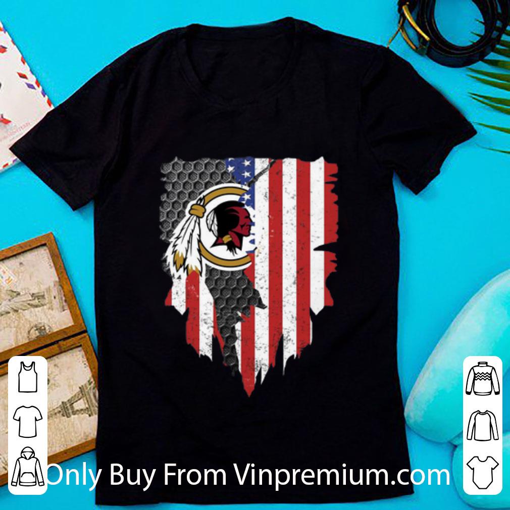 Nice Washington Redskins American Flag shirt