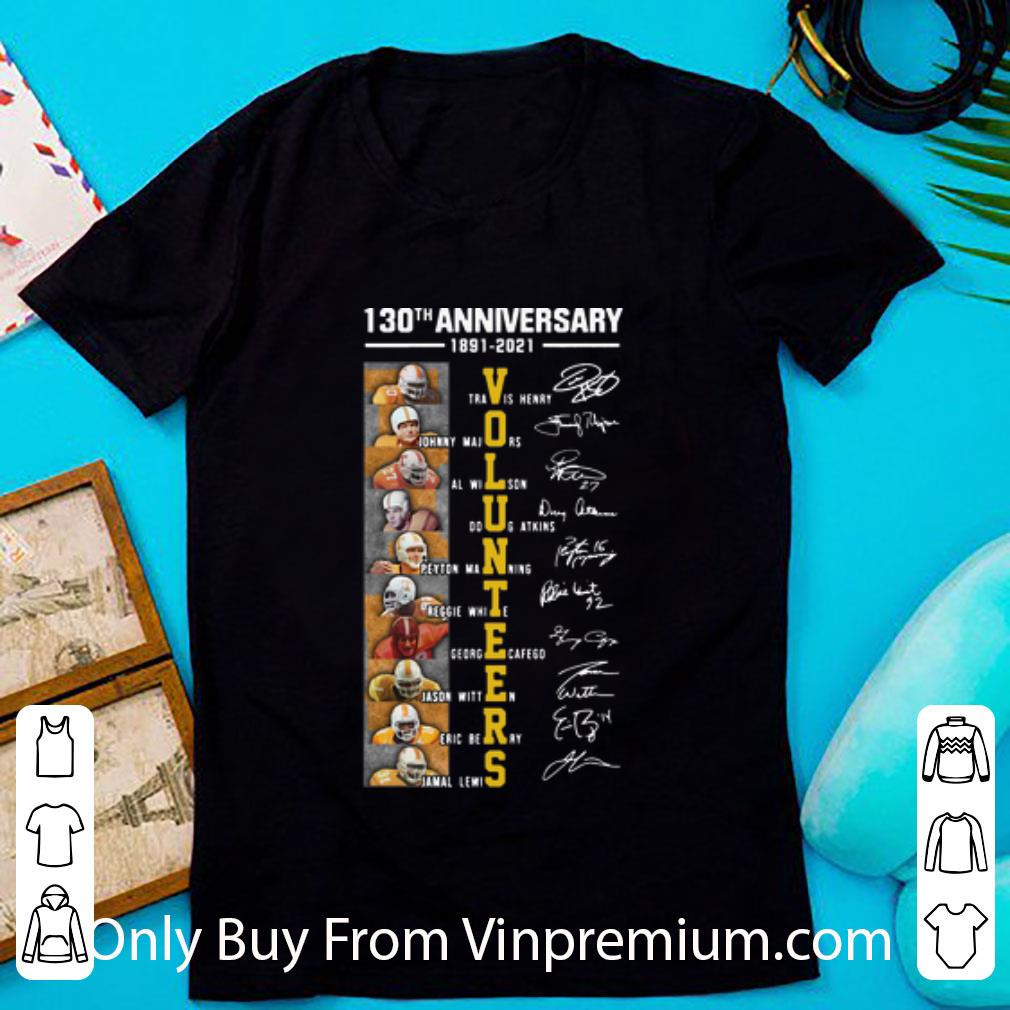 Premium 130th Anniversary Volunteers Travis Henry Johnny Majors Signatures shirt