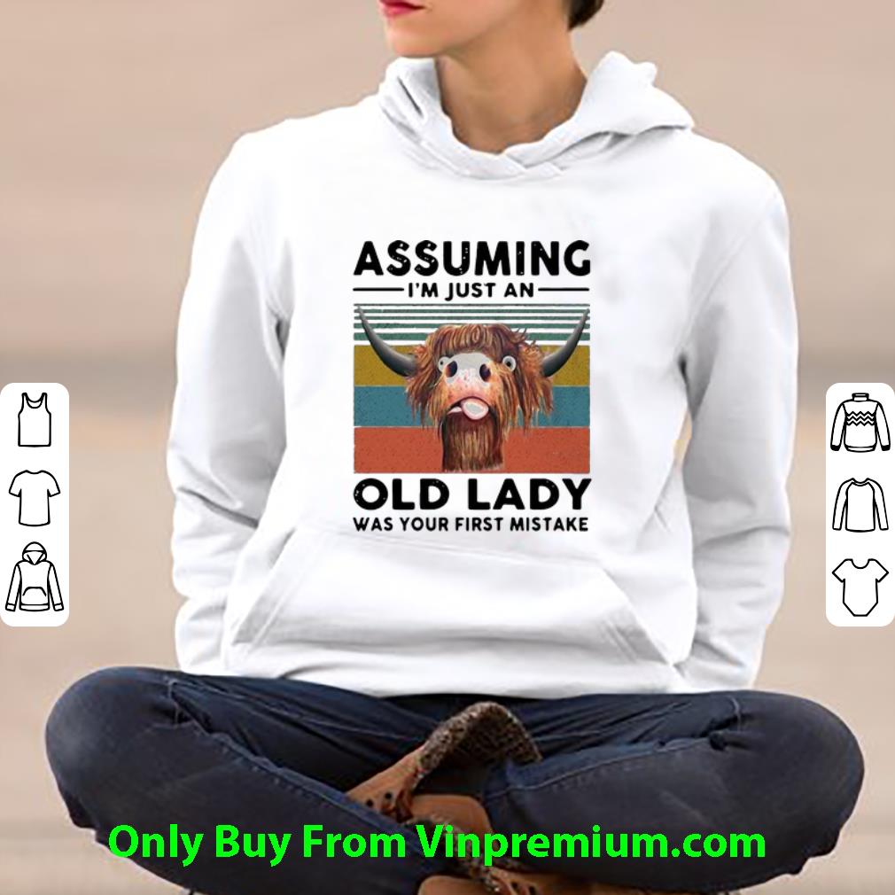 33df130b nice vintage farmer cow assuming i m just an old lady was your first mistake shirt 4 - Nice Vintage Farmer Cow Assuming I’m Just An Old Lady Was Your First Mistake shirt