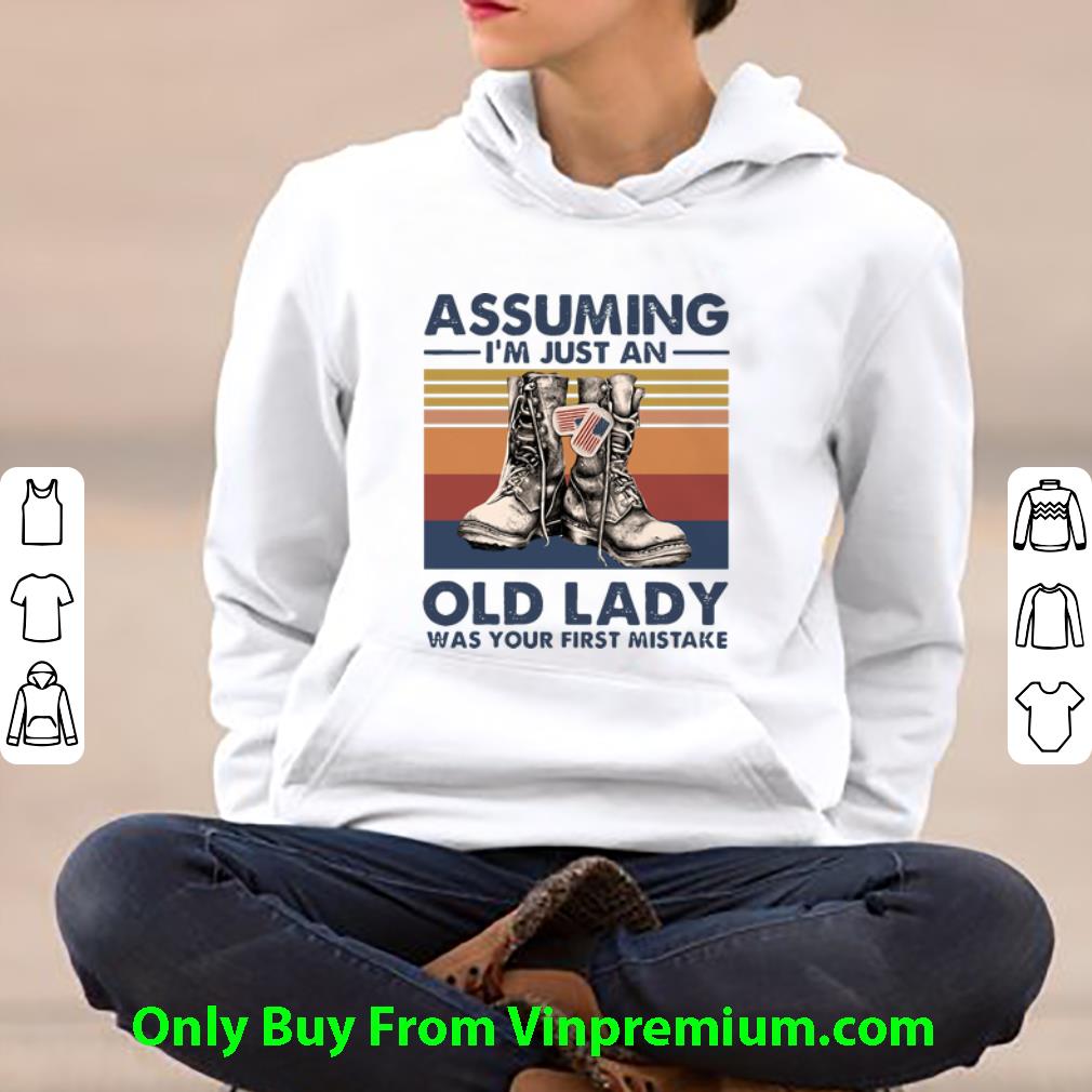 55a341e0 original vintage veteran assuming i m just an old lady was your first mistake shirt 4 - Original Vintage Veteran Assuming I'm Just An Old Lady Was Your First Mistake shirt
