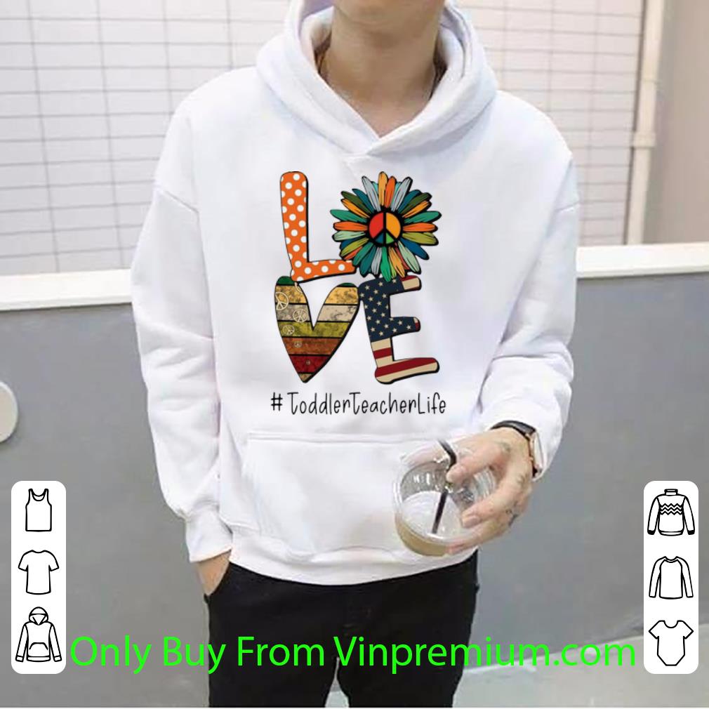 5dd9b441 awesome love hippie sunflower american flag toddler teacher life shirt 4 - Awesome Love Hippie Sunflower American Flag Toddler Teacher Life shirt