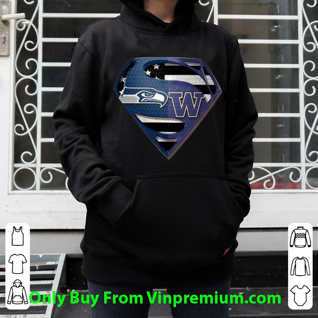 609d0c6a official superman seattle seahawks and washington huskies shirt 4 - Official Superman Seattle Seahawks And Washington Huskies shirt