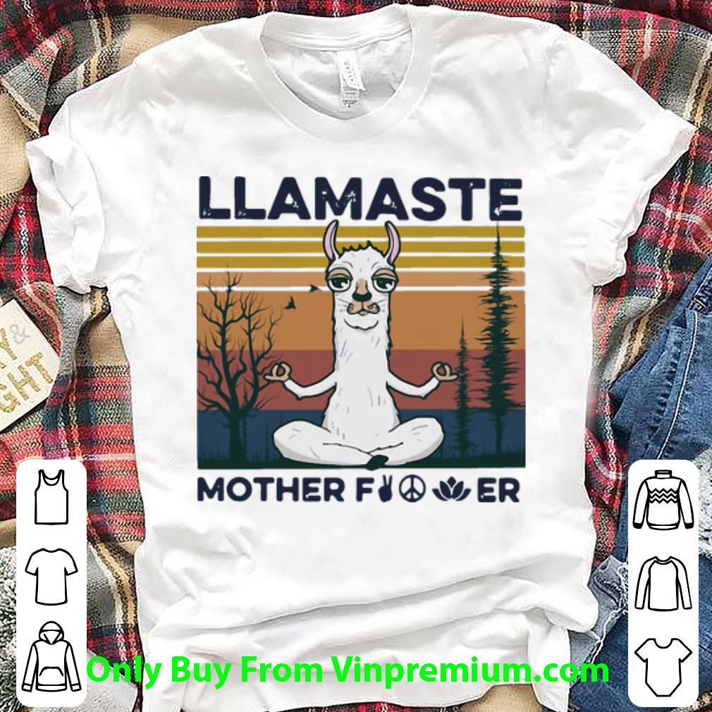 Hot Vintage Lama Yoga Llamaste Mother Fucker shirt