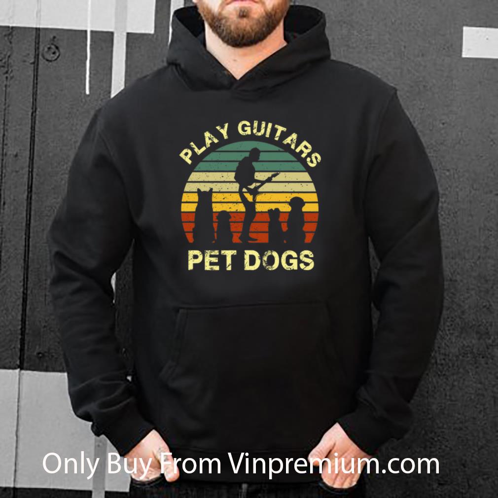 Original Vintage Play Guitars Pet Dogs Lovers shirt 4 - Original Vintage Play Guitars Pet Dogs Lovers shirt