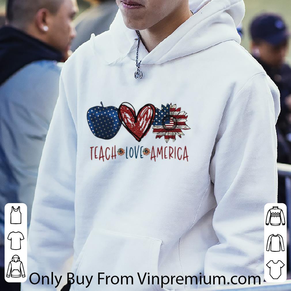 21357147 official apple teach love america flag independence day shirt 4 - Official Apple Teach Love America Flag Independence Day shirt