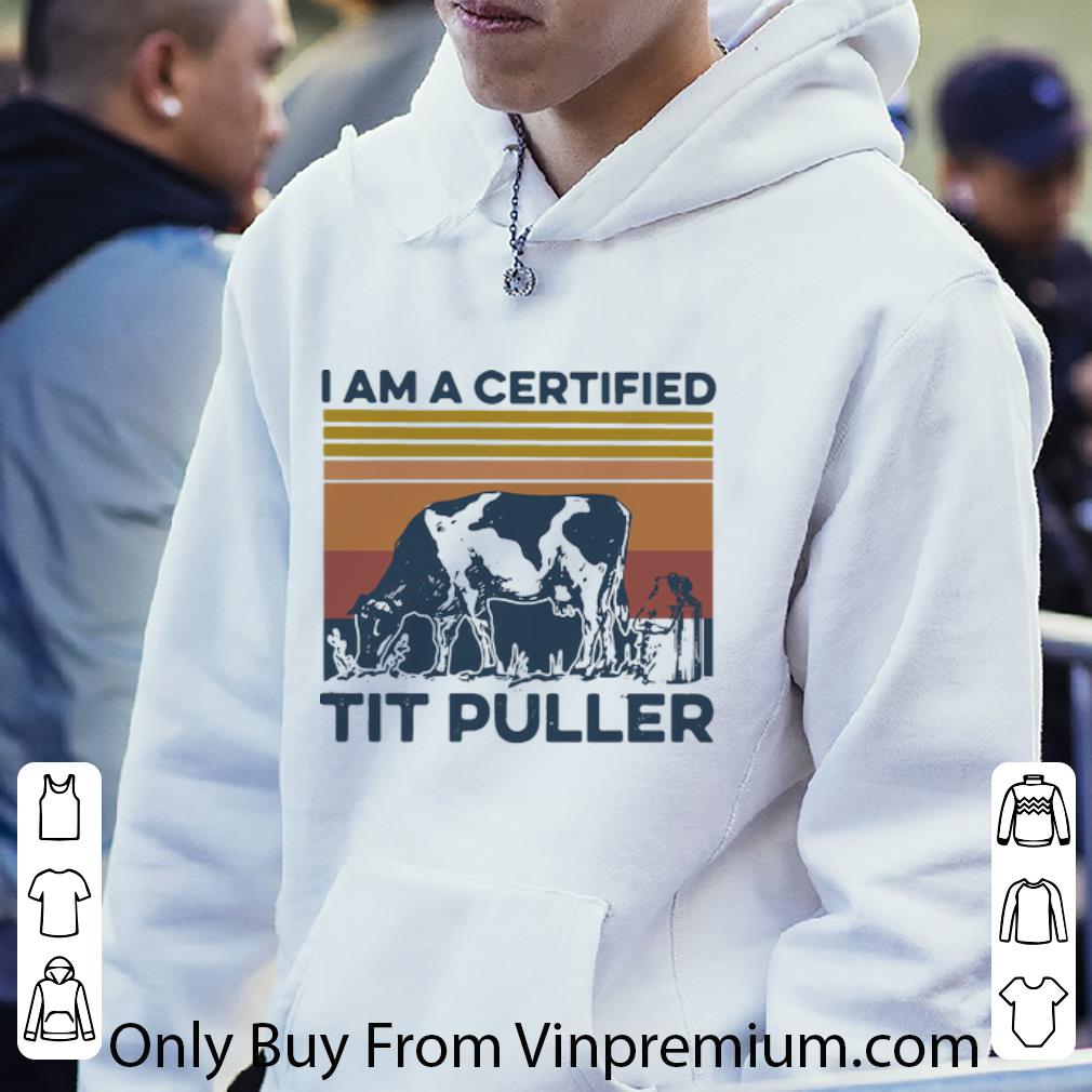 73e3db9e original vintage cow i am a certified tit puller shirt 4 - Original Vintage Cow I Am A Certified Tit Puller shirt