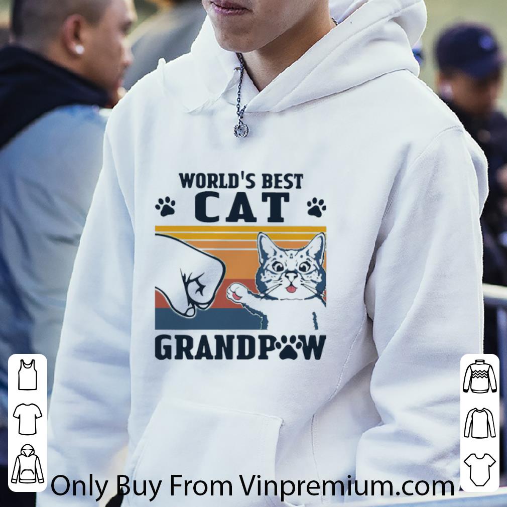 8714d0f1 awesome vintage world s best cat grandpaw father s day shirt 4 - Awesome Vintage World’s Best Cat Grandpaw Father's Day shirt