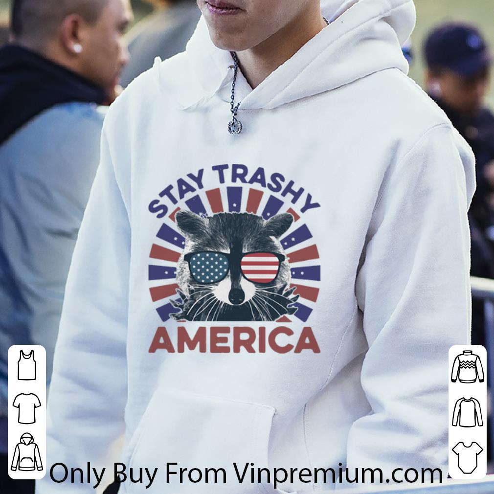 9bb91fc7 top raccoon stay trashy america american flag shirt 4 - Top Raccoon Stay Trashy America American Flag shirt