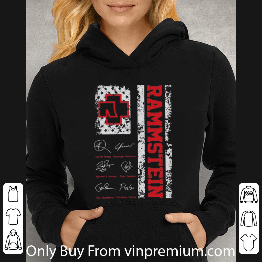 b694b7b6 top rammstein signatures american flag shirt 4 - Top Rammstein Signatures American Flag shirt