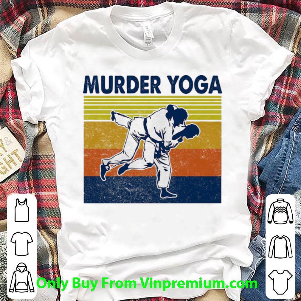 Awesome Vintage Taekwondo Murder Yoga Two Man shirt