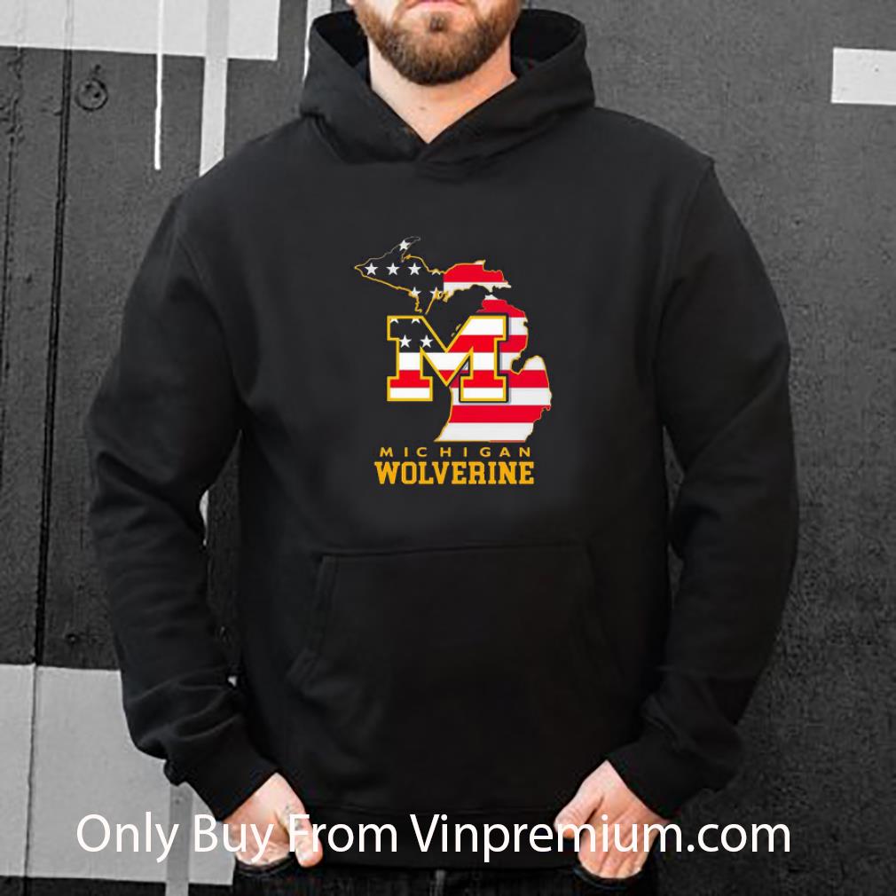 e524ae5b hot michigan wolverine america map independence day 4th of july shirt 4 - Hot Michigan Wolverine America Map Independence Day 4th Of July shirt