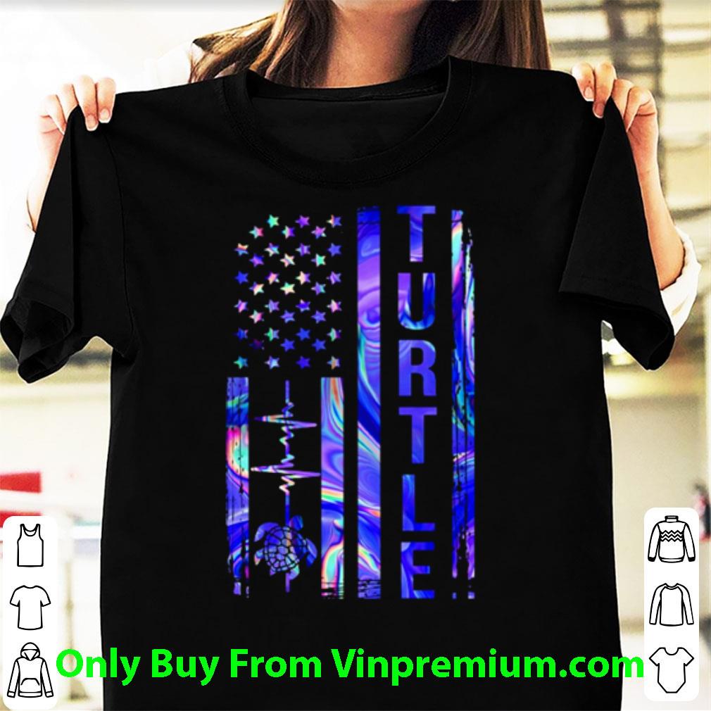 Premium Turtle And American Flag Independence Day shirt
