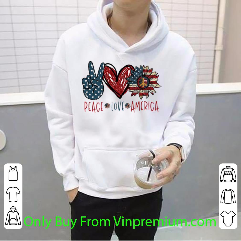 f30a7ad0 top peace love america sunflower american flag shirt 4 - Top Peace Love America Sunflower American Flag shirt