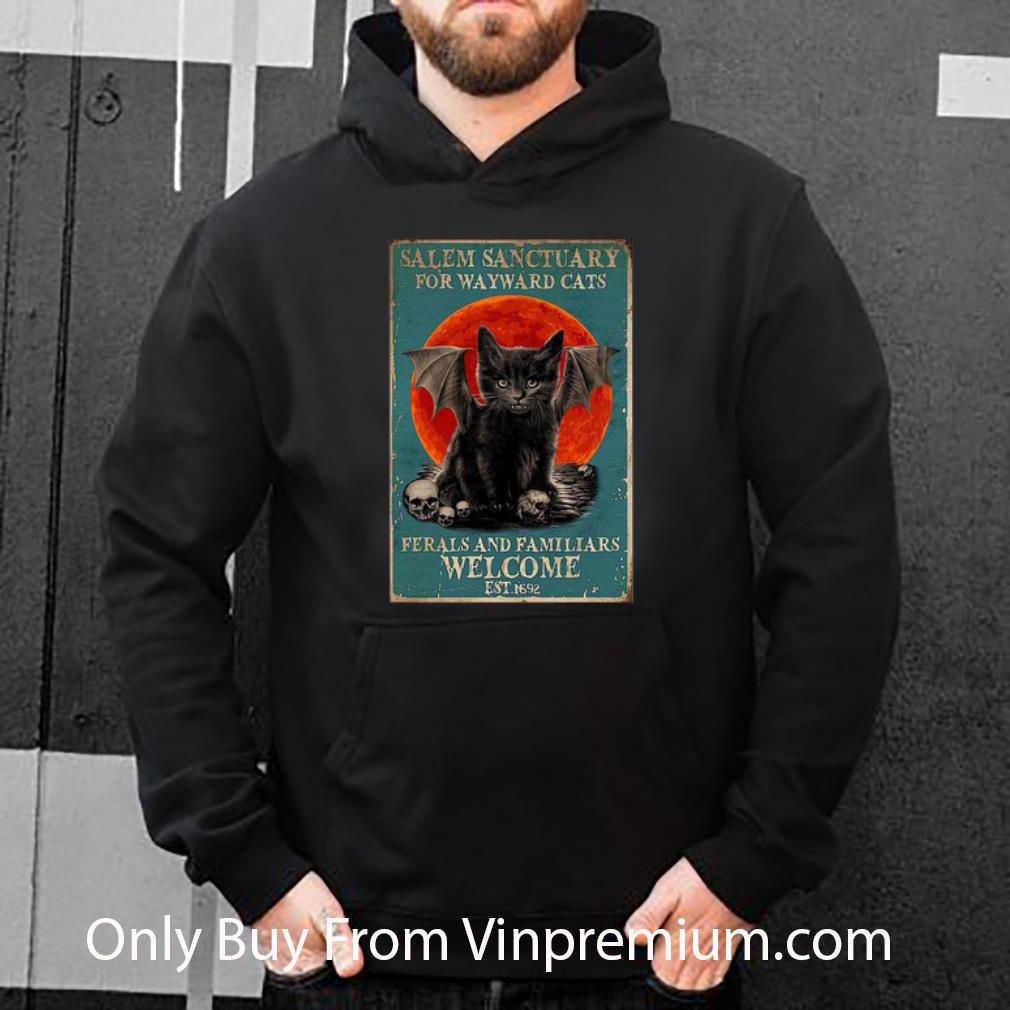 03b33f82 hot salem sanctuary for wayward cats ferals and familiars welcome shirt 4 - Hot Salem Sanctuary For Wayward Cats Ferals And Familiars Welcome shirt