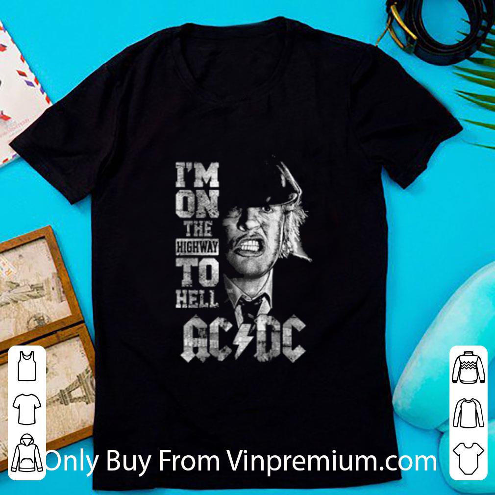 Premium Angus Young I'm On The Highway To Hell Acdc shirt