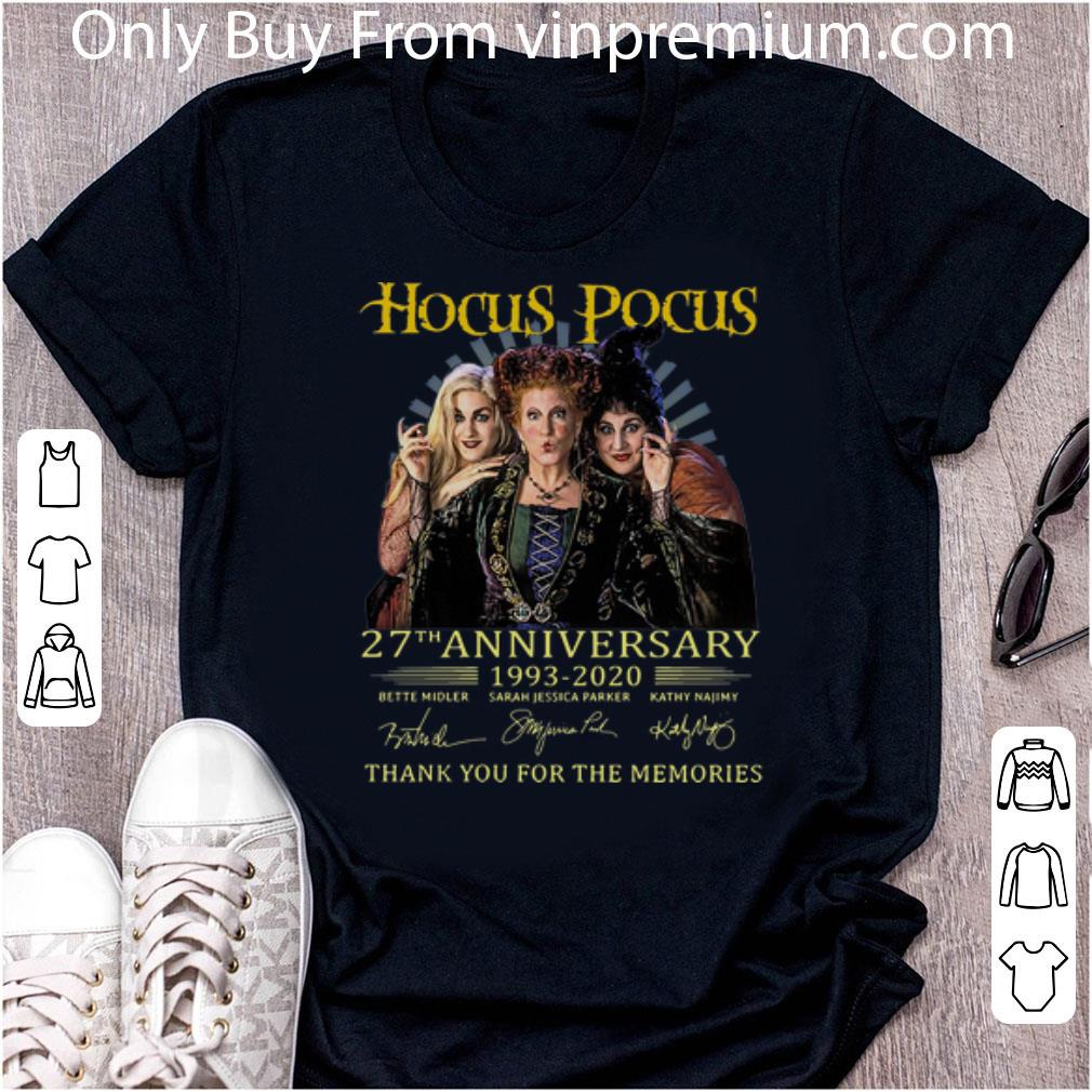Original Hocus Pocus 27th Anniversary Thank You For The Memories Signatures shirt