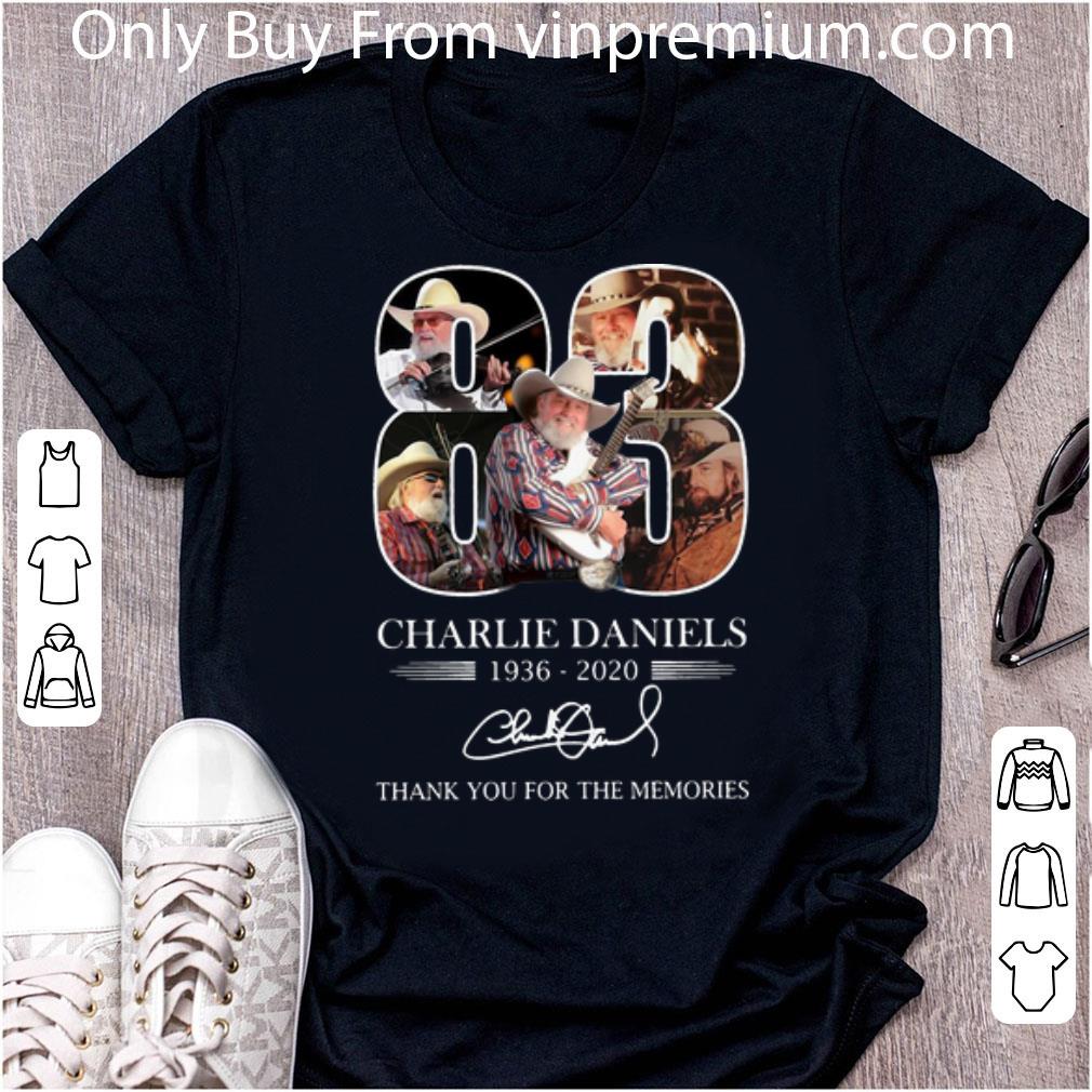 Original 83 Charlie Daniels 1936 2020 Thank You For The Memories Signature shirt